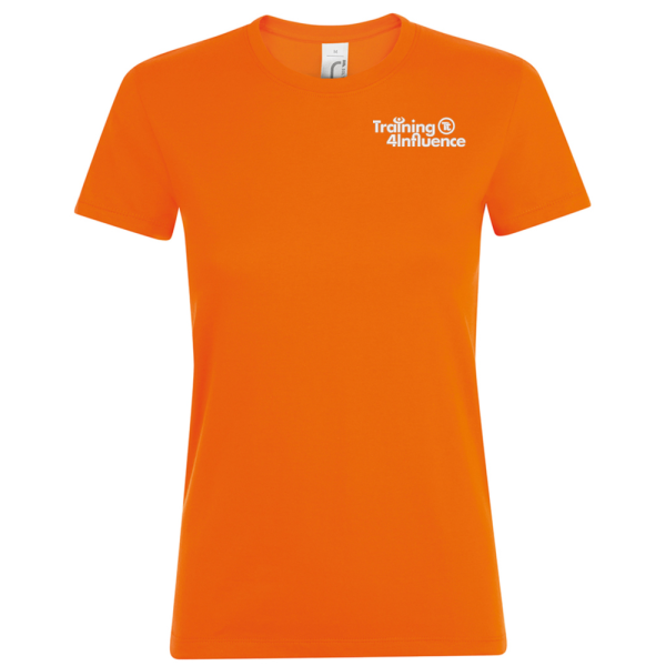 Taye Training Ladies Orange T-Shirt White Logo