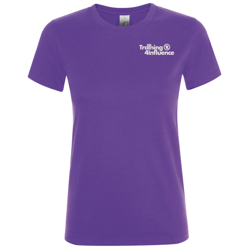 Taye Training Ladies Purple T-Shirt White Logo