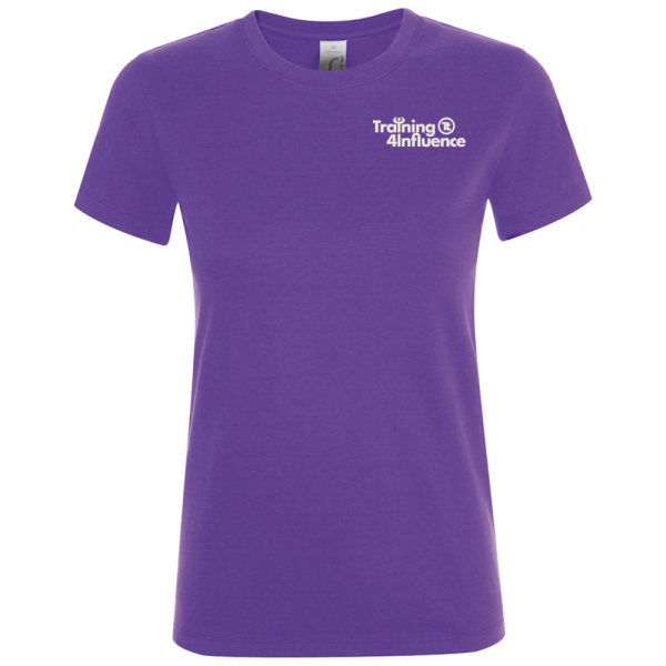 Taye Training Ladies Purple T-Shirt White Logo