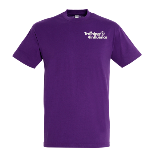 Taye Training Mens Purple T-Shirt White Logo