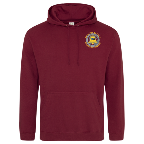 Swindon Branch Church Bellringers Men's Burgundy Hoodie