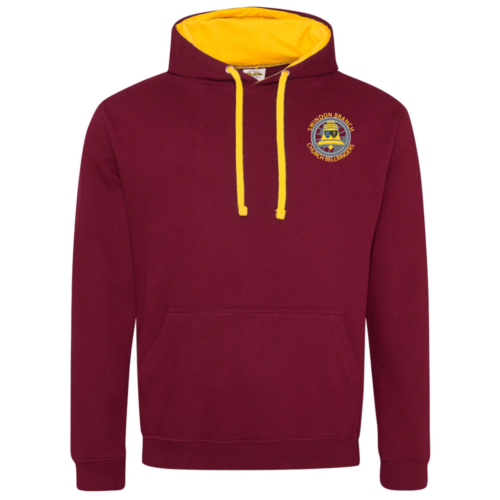 Swindon Branch Church Bellringers Burgundy/Gold Hoodie