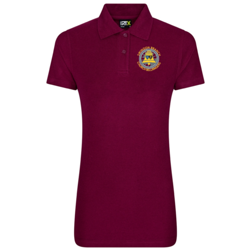 Swindon Branch Church Bellringers Ladies Burgundy Polo Shirt