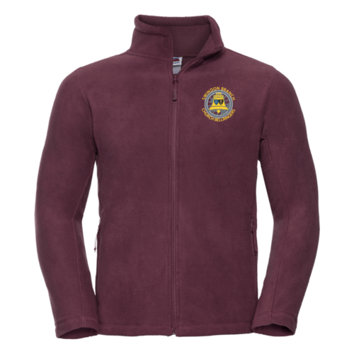 Swindon Branch Church Bellringers Burgundy Men's Fleece Jacket