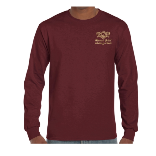 Wessex Gold Riding Club Burgundy Long Sleeve T-Shirt